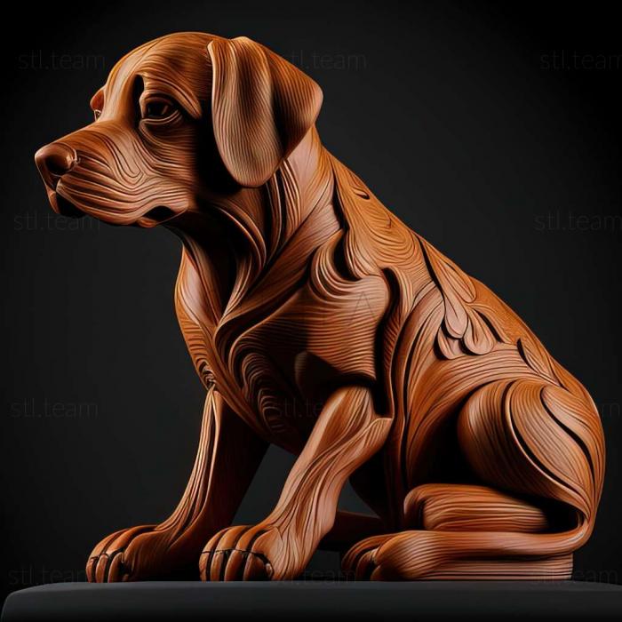 3D model Africanis dog (STL)